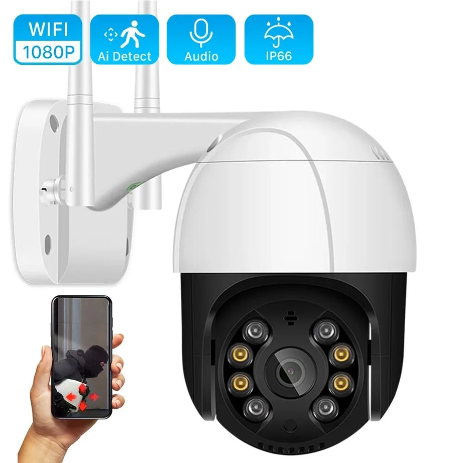 Caméra IP Wifi 1080P PTZ Zoom numérique extérieur